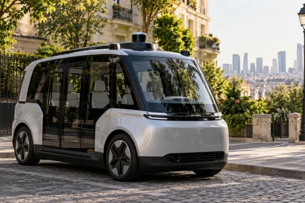Véhicule de transport dans un quartier urbain