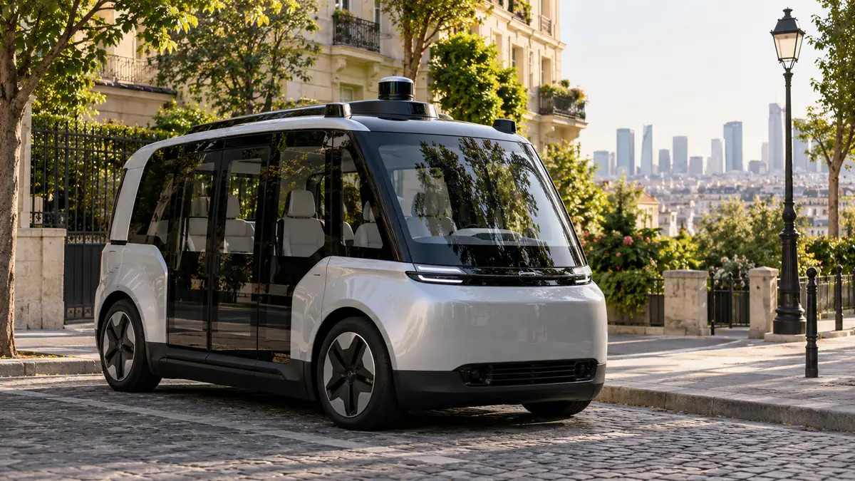 Véhicule de transport dans un quartier urbain